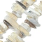 Natural Grey Agate Beads Strands, Chip, Top Drilled, 20~35x6~11x6~11.5mm, Hole: 1.8~2.7mm, 15.35~15.55 inch(39~39.5cm)