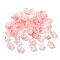Acrylic Bead Caps, 5-Petal Flower, with Golden Foill, Tomato, 11x11x4mm, Hole: 1.6mm