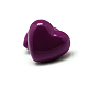 No Hole Spray Painted Brass Heart Chime Beads X-KK-M175-11-1