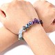 Chakra bracelets de pierres précieuses extensibles BJEW-JB02288-01-5