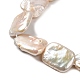 Fili di perle di keshi di perle barocche naturali PEAR-E016-019-3