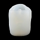 3D クマの置物 DIY シリコンキャンドルモールド  香りのよいキャンドル作りに  ホワイト  7.5x7.1x9.1cm  内径：3.5x4.1のCM SIMO-C009-01-3