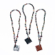 Natural Indian Agate Beaded Necklaces NJEW-L158-03-2
