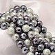 Faceted Round Shell Pearl Bead Strands X-BSHE-L012-8mm-L015-1