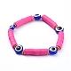 Evil Eye Stretch Bracelets BJEW-JB05075-03-1