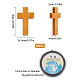 Sunnyclue Breloques en forme de croix en bois naturel - Perles en forme de croix en bois naturel de 1.65 DIY-SC0020-56-2