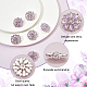 FINGERINSPIRE 6 PCS Shiny Flower Rhinestone Buttons 1 inch Brass Rhinestone Shank Buttons Plum Crystal Embellishments Sew On Buttons with 1-Hole Jewelry Decorations for Crafts Wedding Party Clothes BUTT-FG0001-15B-4