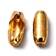 真鍮製ボールチェーンコネクター  ゴールドカラー  7.5x2.5mm  穴：0.8mm  2mmボールチェーンに適合 EC309-2G-2