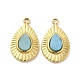 Natural Turquoise Teardrop Charms STAS-J401-VC664-1