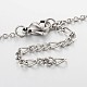Cross Stainless Steel Anklets AJEW-AN00104-01-3