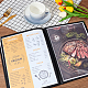 Supporto per copertine del menu del ristorante da 8.27 x 11.69 pollice di ahandmaker AJEW-WH0283-96-4