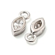 Real Platinum Plated Rhodium Plated 925 Sterling Silver Charms STER-K176-03B-P-3