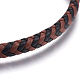 Leather Braided Cord Bracelets BJEW-E352-20P-2