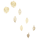 Unicraftale 4 размер листовые подвески 40 шт. подвеска из нержавеющей стали золотой свинец подвеска металлический шарм ожерелье подвески для изготовления ювелирных изделий STAS-UN0003-92G-2