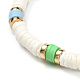 Bracelet extensible de perles de disque pour les femmes adolescentes BJEW-JB06985-01-3