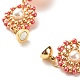 Bracelet lien fleur perle coquillage BJEW-JB08084-05-6