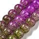 Spray Painted Crackle Glass Beads Strands DGLA-C002-8mm-04-3