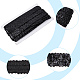プラスチックスパンコールビーズ  スパンコールビーズ  装飾アクセサリー  3列パレットロール  フラットラウンド  ブラック  20x1.2mm  13m /カード OCOR-WH0079-78A-5