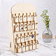CHGCRAFT 4-Tier Wood Earring Display Card Stand with 24Pcs Earring Display Cards and Hooks for Jewelry Display ODIS-WH0054-01-5