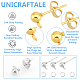 Unicraftale 120Pcs 2 Colors Iron Ball Stud Earring Post KK-UN0001-70-5