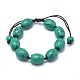 Synthetic Turquoise Braided Bead Bracelets BJEW-K212-F-2