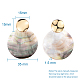 Noires shell lèvres pendentif boucles d'oreilles EJEW-JE03450-5