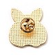 子犬のエナメルピン  バックパックの服のための軽い金合金の創造的なバッジ  オレンジ  29x27x2mm  ピン：1.2mm JEWB-I019-16KCG-3