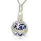 Silver Color Plated Brass Hollow Round Cage Pendants KK-J240-03S-2