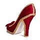 Espositore per gioielli con scarpe col tacco alto in flanella e resina ODIS-A010-20-3
