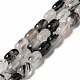 Chapelets de perles en quartz rutile noir naturel G-G980-16-1