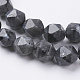 Natural Black Larvikite Beads Strands G-J372-17-10mm-3