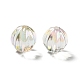 Perles acryliques irisées arc-en-ciel à placage uv bicolore TACR-D010-05E-2