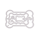 骨フレーム炭素鋼切削ダイスステンシル  DIYスクラップブッキング/フォトアルバム用  装飾的なエンボス印刷紙のカード  つや消しプラチナ  11.6x8.6x0.08cm DIY-F028-40-5