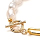 Ensembles de bracelets et colliers de perles keshi en perles baroques naturelles SJEW-JS01105-5
