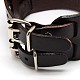Trendy Retro Unisex Punk Rock Style Wide Leather Cord Wristband Bracelets BJEW-L277-M-4