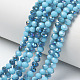 Electroplate opaco colore solido perle di vetro fili EGLA-A034-P8mm-I13-1