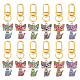 Unicraftale 2 ensembles de décoration de pendentif en alliage d'émail HJEW-UN0001-21-1