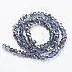 Electroplate Transparent Glass Beads Strands EGLA-A034-T2mm-R02-2