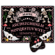 Creatcabin pendolo rabdomante divinazione tavola set nero rosa teschio di legno spirito tavola parlante con cuore planchette rettangolo caccia allo spirito messaggio metafisico decorazione per halloween 11.8 in DJEW-WH0324-033-1