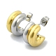 Ion Plating(IP) 304 Stainless Steel Ring Stud Earrings EJEW-C071-03GP-1