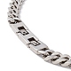 304 collar de cadena de eslabones de acero inoxidable para mujer. NJEW-E155-02P-02-3