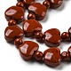 Chapelets de perles en jaspe rouge naturel G-C062-A10-01-4