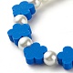 Flower Beads Stretch Bracelet for Children BJEW-JB07188-6