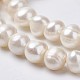 Fili di perle di perle d'acqua dolce coltivate naturali PEAR-D187-32-3