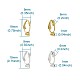 Accessoires de convertisseurs de boucles d'oreilles à clipser en laiton KK-TA0007-21-8