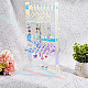 SUPERFINDINGS 1 Set Acrylic Hanger Earrings Display Stand 2 Tiers with 16Pcs Coat Hangers Colorful Cute Jewelry Stand Organizer Ear Studs Display Rack for Retail Show Personal Exhibition EDIS-WH0029-31-5