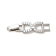 Bowknot rack placage en laiton clair zircone cubique fermoirs de bracelet de montre ZIRC-H125-20P-1