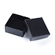 厚紙のジュエリーセットボックス  内部のスポンジ  正方形  ブラック  7.5x7.5x3.5cm CBOX-Q035-27C-2