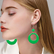 Anattasoul 6 paires de boucles d'oreilles pendantes en résine de beignet de 6 couleurs avec épingles en fer pour femmes EJEW-AN0004-14-5