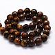 Faceted Natural Tiger Eye Beads Strands G-F364-04-10mm-2